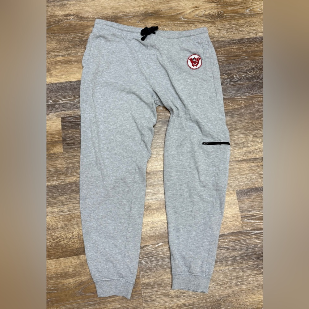 Disney Parks Forever Collection Junk Food Mickey Sweatpants Large Grey WDW Sz L